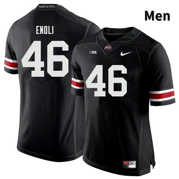 Ohio State Buckeyes Madu Enoli Men's #46 Black Authentic Stitched College Football Jersey